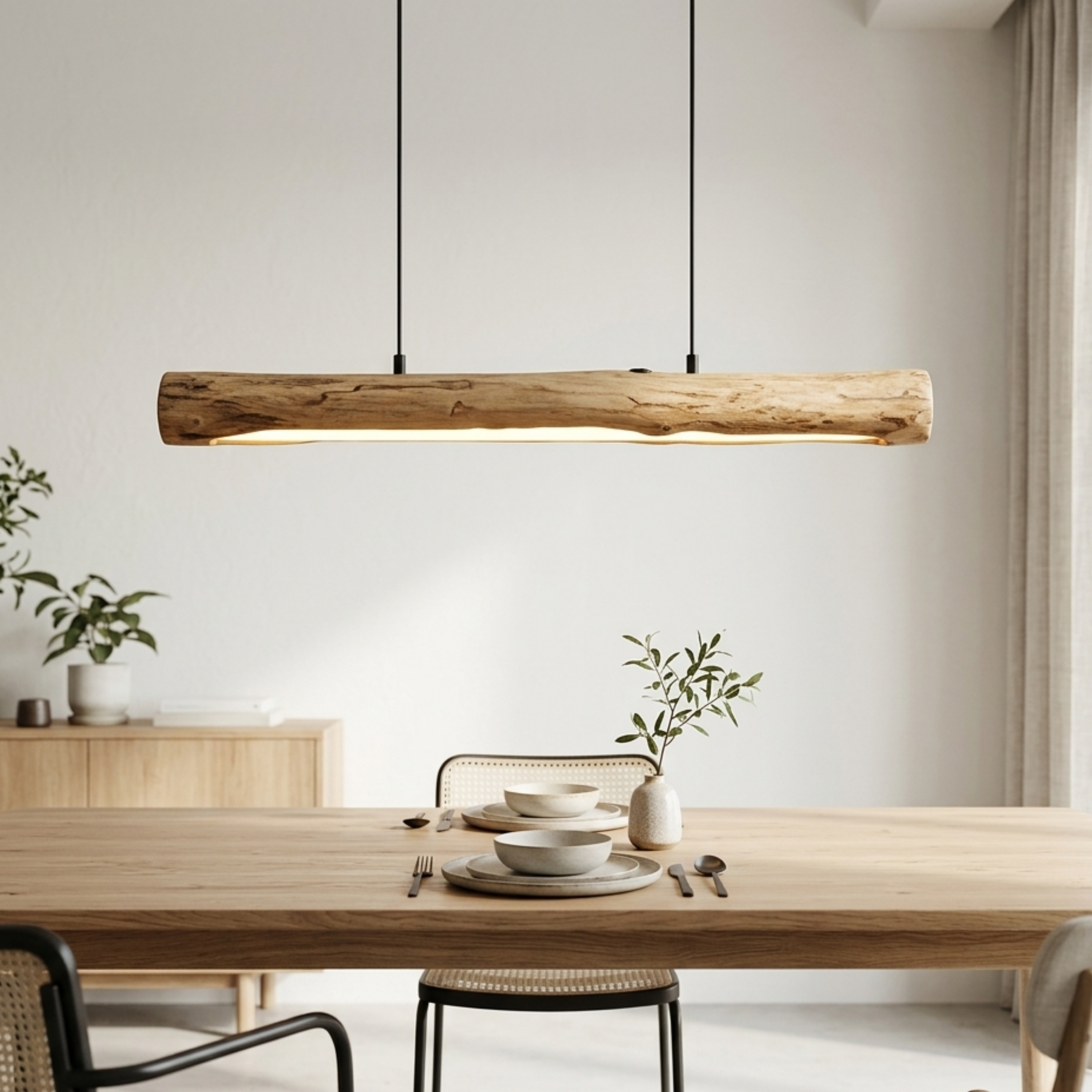 Celmord – Lampada a sospensione in legno dimmerabile
