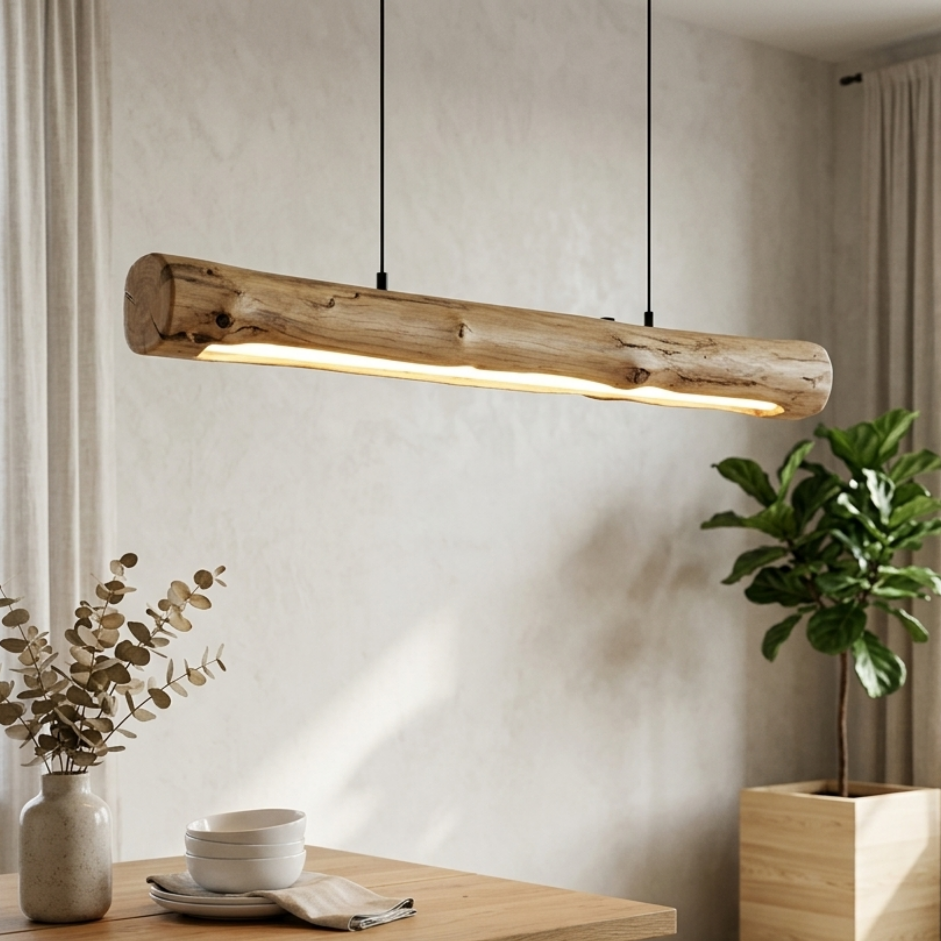Celmord – Lampada a sospensione in legno dimmerabile
