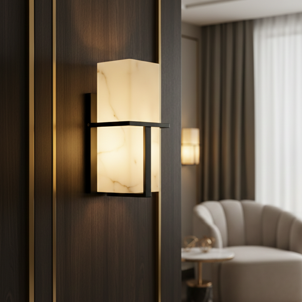 Lumérax - Applique murale extérieure effet marbre LED