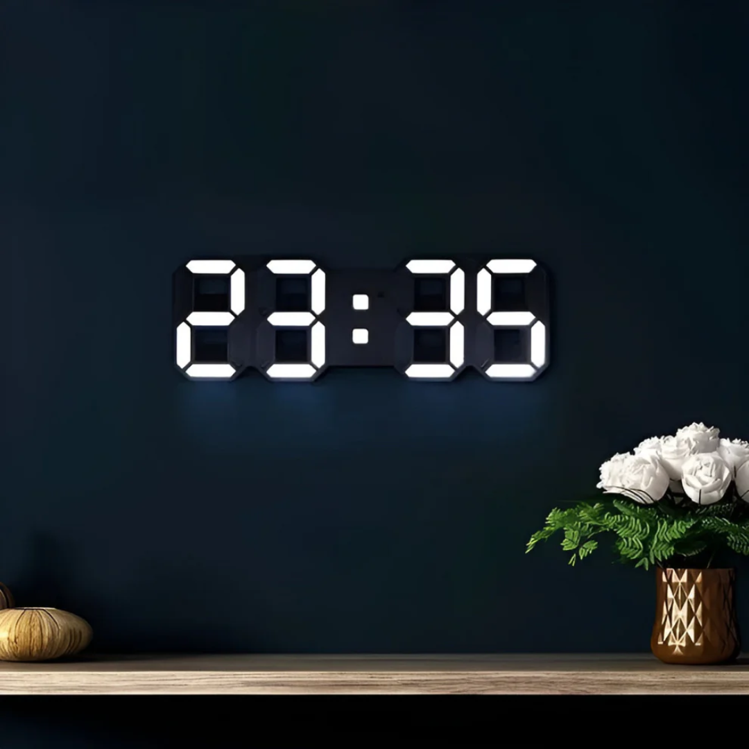Vevora – Horloge murale numérique LED 3D avec USB