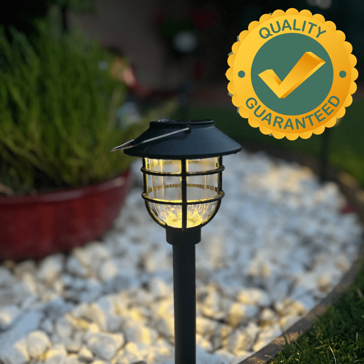 Velorian – Lumière de chemin solaire LED vintage avec cage design