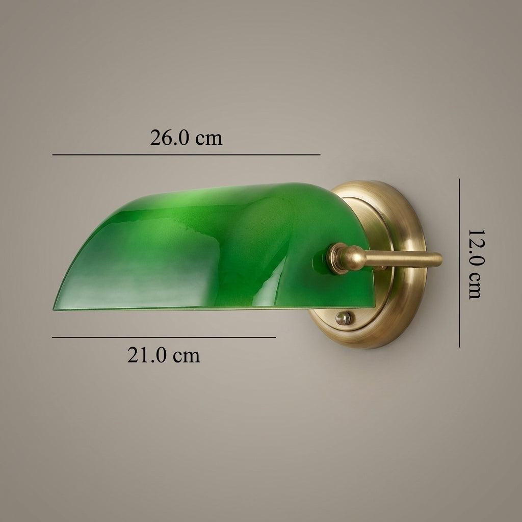 Porien – Applique murale vintage en verre demi-lune 1 lumière