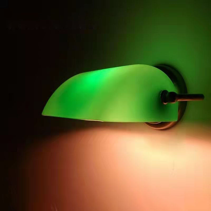 Porien – Applique murale vintage en verre demi-lune 1 lumière