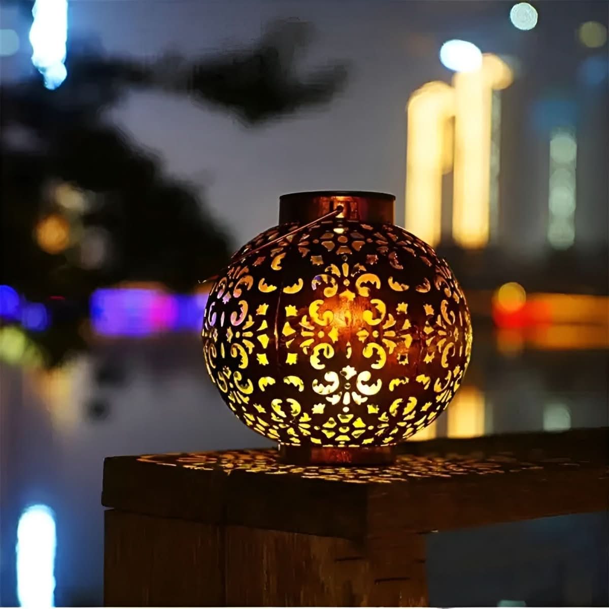 Laviera – Lanterna da giardino vintage a globo LED solare  