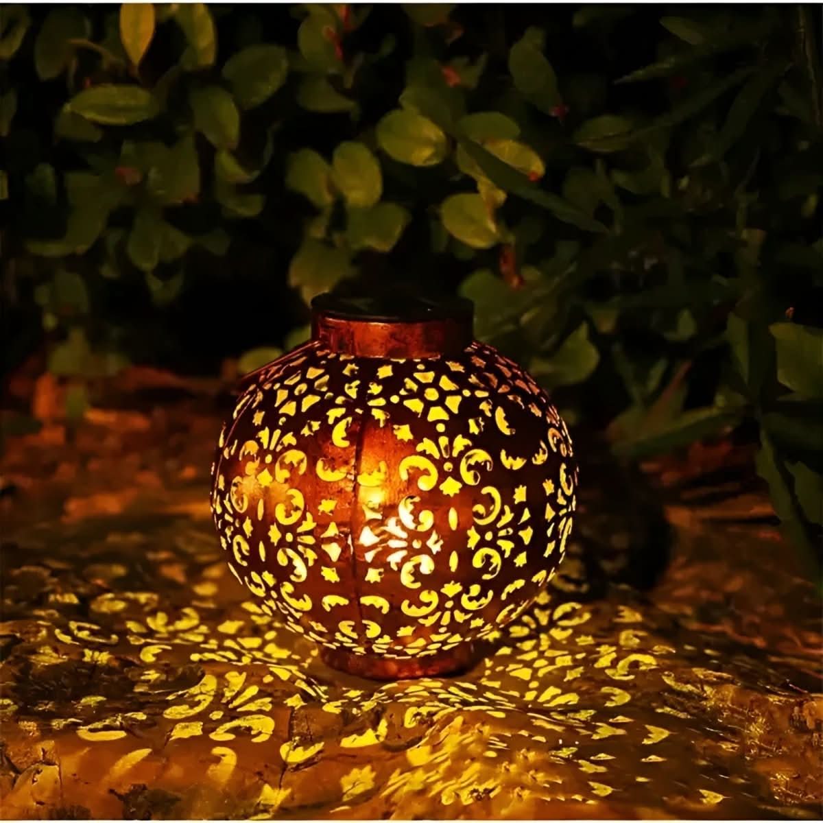 Laviera – Linterna solar vintage para jardín en forma de globo  
