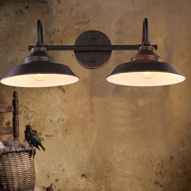 Damora – Applique da parete industriale vintage a cupola, 1 luce