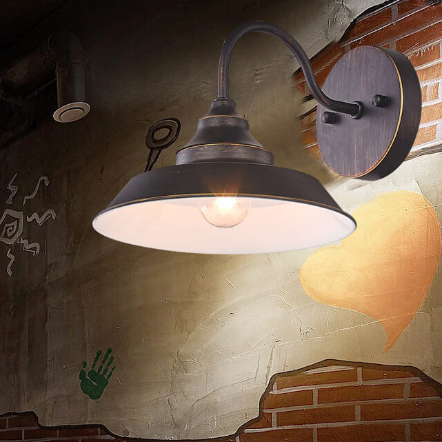 Damora – Applique da parete industriale vintage a cupola, 1 luce
