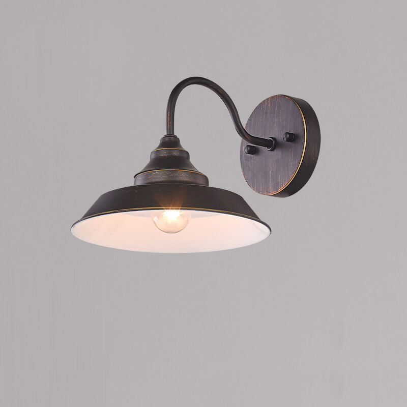 Damora – Applique da parete industriale vintage a cupola, 1 luce