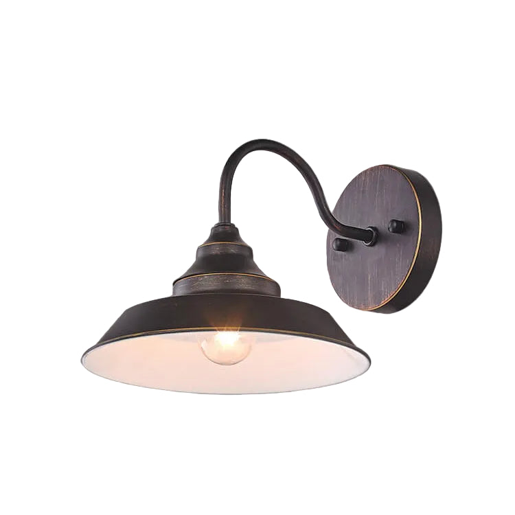 Damora – Applique da parete industriale vintage a cupola, 1 luce