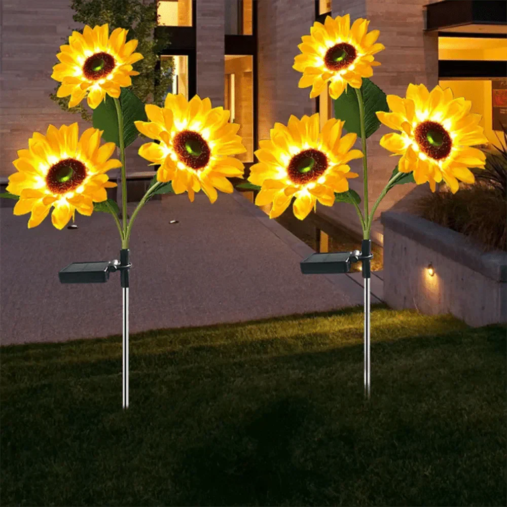 Solavelle – Lampada da giardino solare LED vintage a girasole
