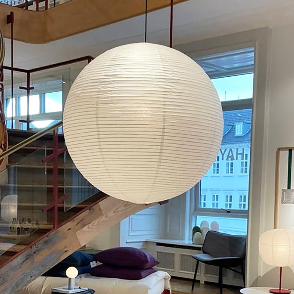 Braylune - Lampada a sospensione da soffitto in carta washi e bambù
