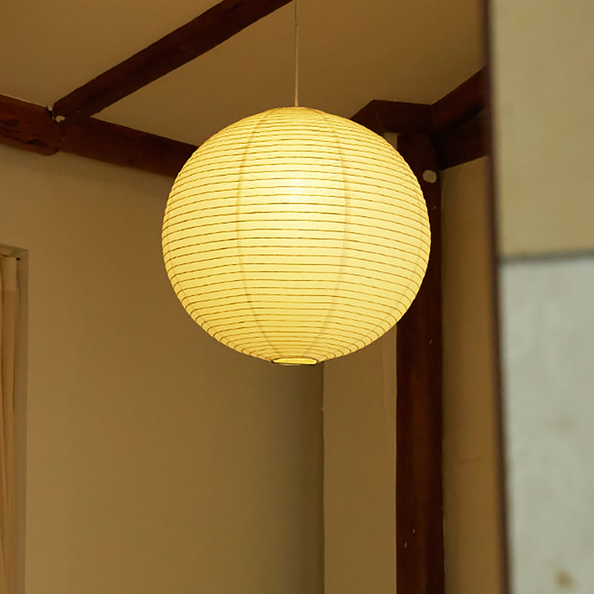 Braylune - Lampada a sospensione da soffitto in carta washi e bambù