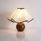 Mirelle - Lampe de table avec abat-jour en tissu motif crête de vague