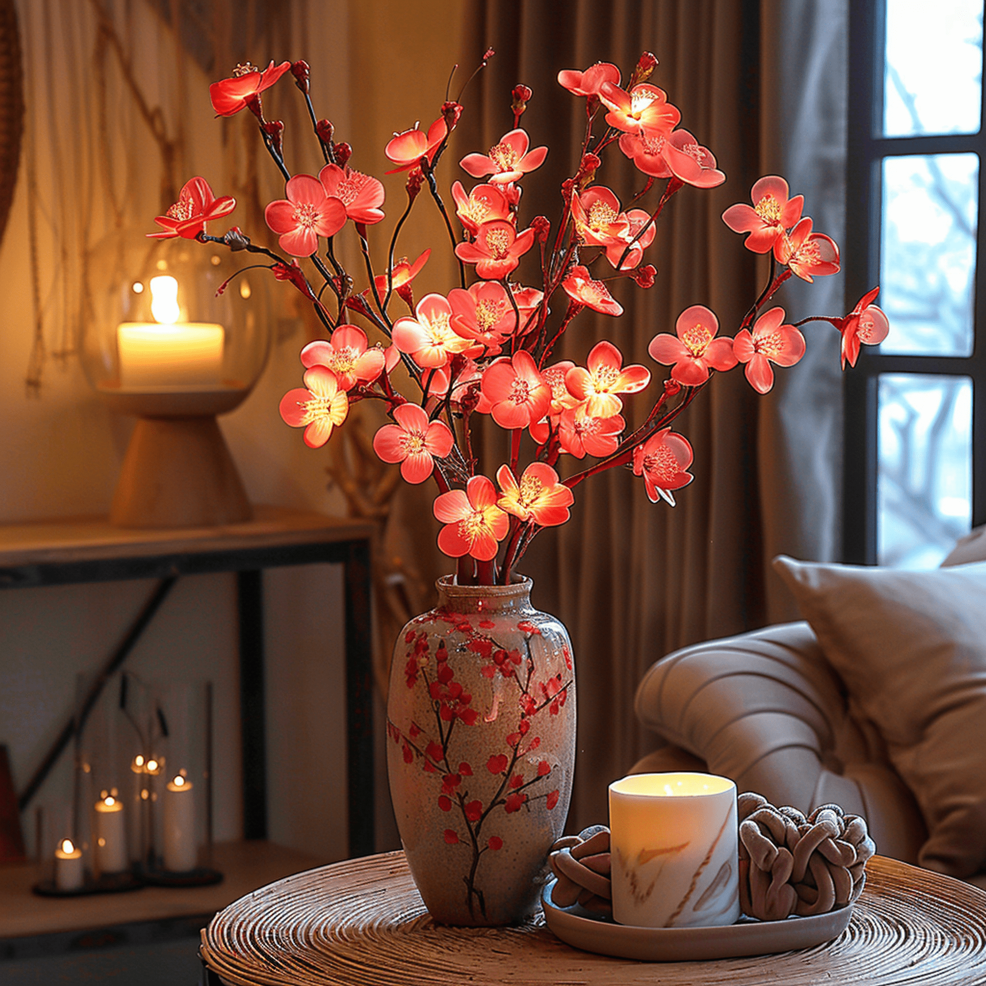 Illuminated Olive Branch LED Cherry Blossom Battery Operated - Image 5
