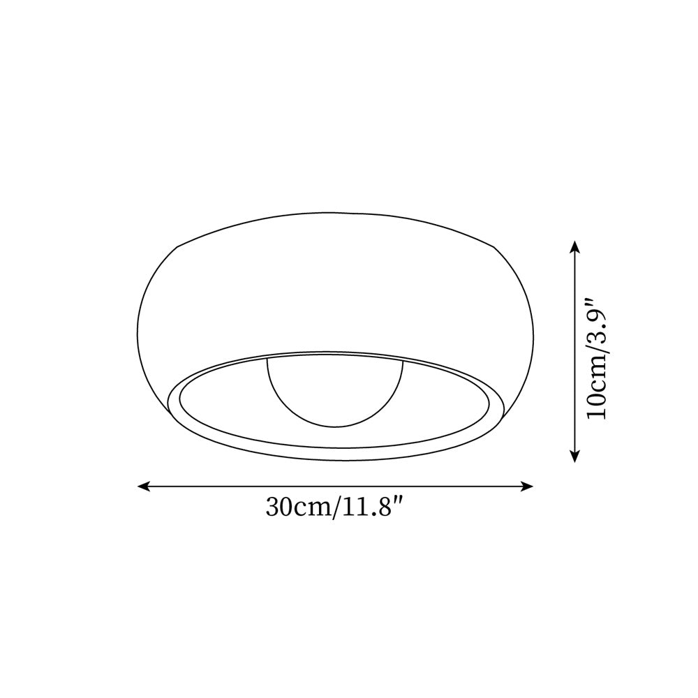 Round Wood Flush Mount Minimalist LED Ceiling Light - Image 14