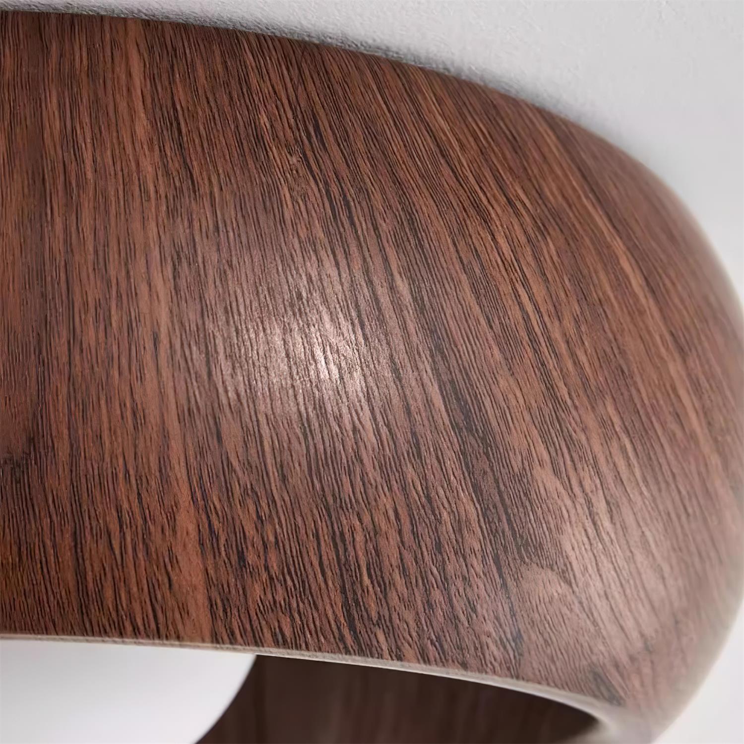 Round Wood Flush Mount Minimalist LED Ceiling Light - Image 12