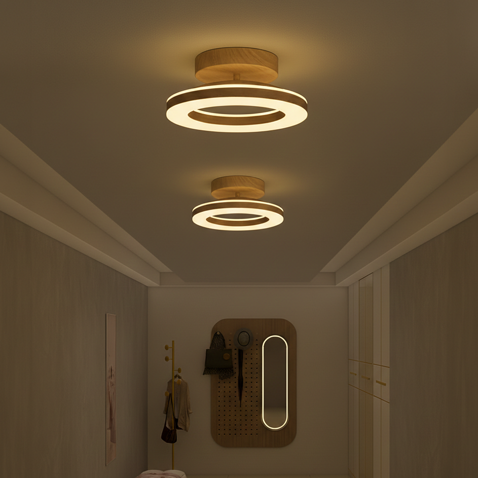 Oriale - Lampada da soffitto rotonda in acrilico con LED