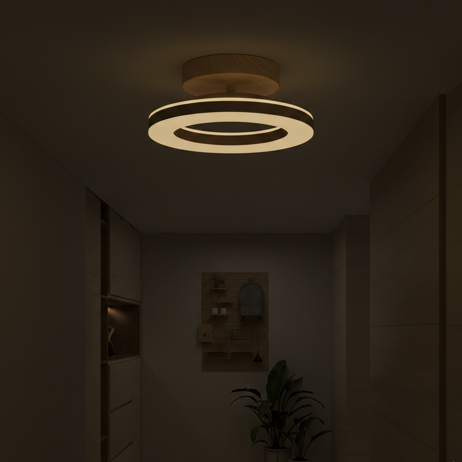 Oriale - Lampada da soffitto rotonda in acrilico con LED