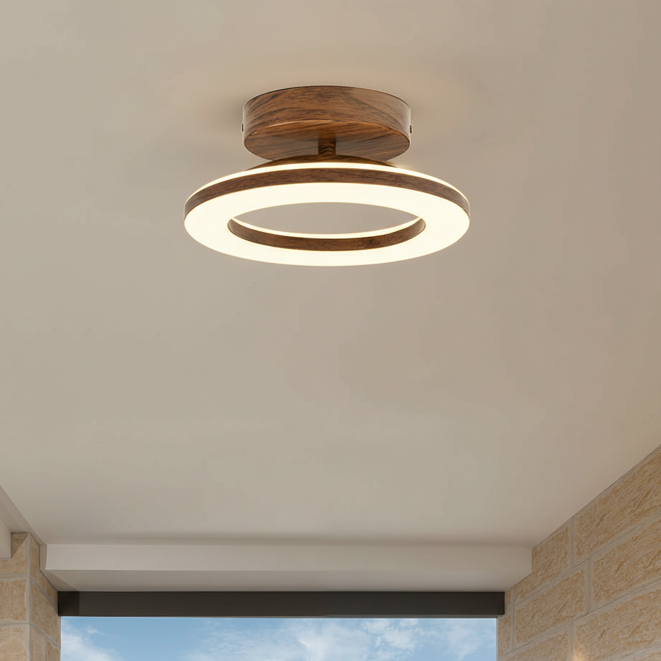 Oriale - Lampada da soffitto rotonda in acrilico con LED