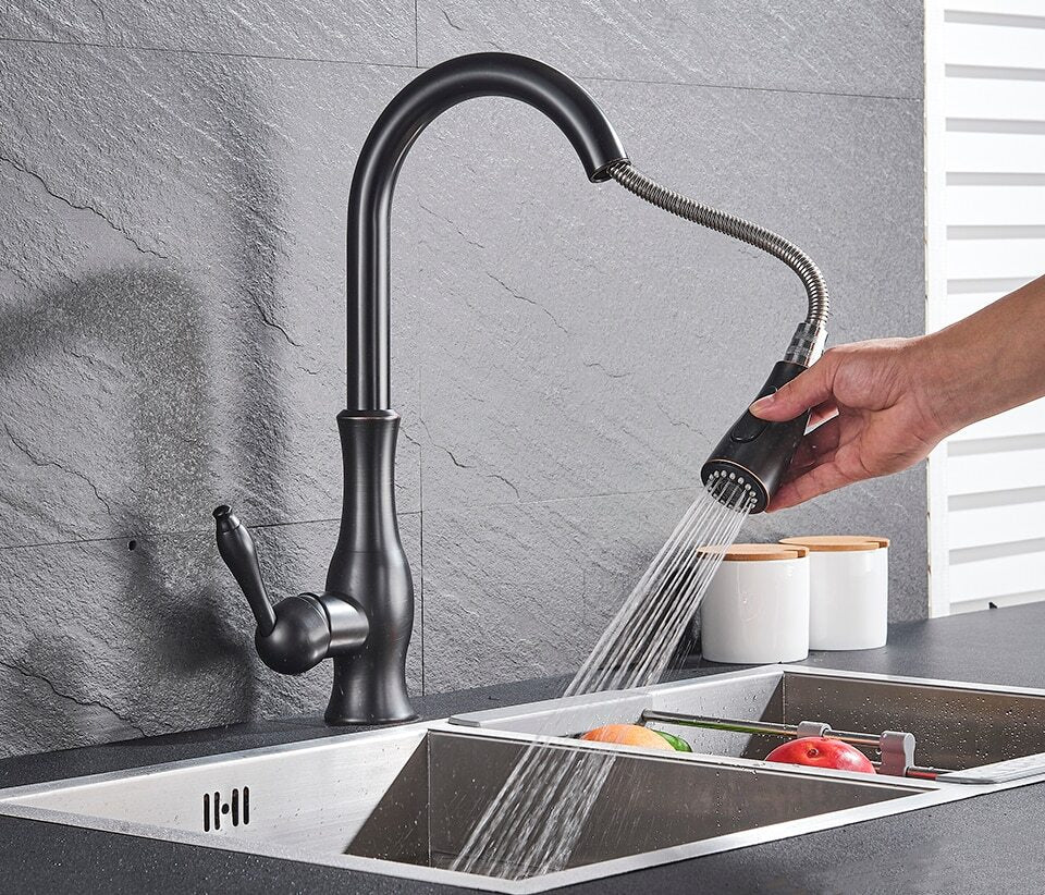 Aquastra - Robinet de cuisine bec flexible extractible