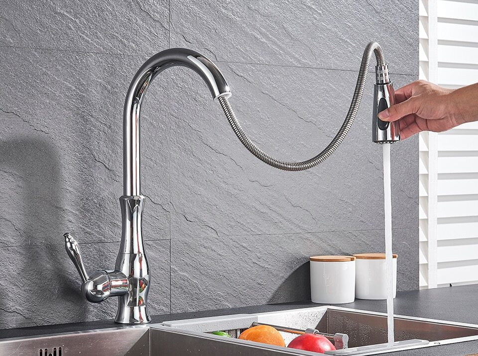 Aquastra - Robinet de cuisine bec flexible extractible