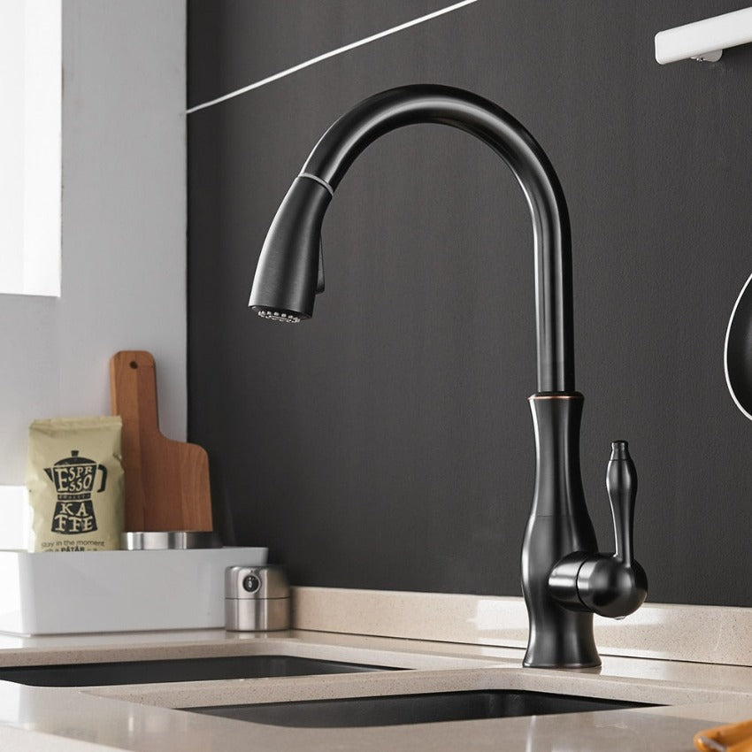 Aquastra - Robinet de cuisine bec flexible extractible