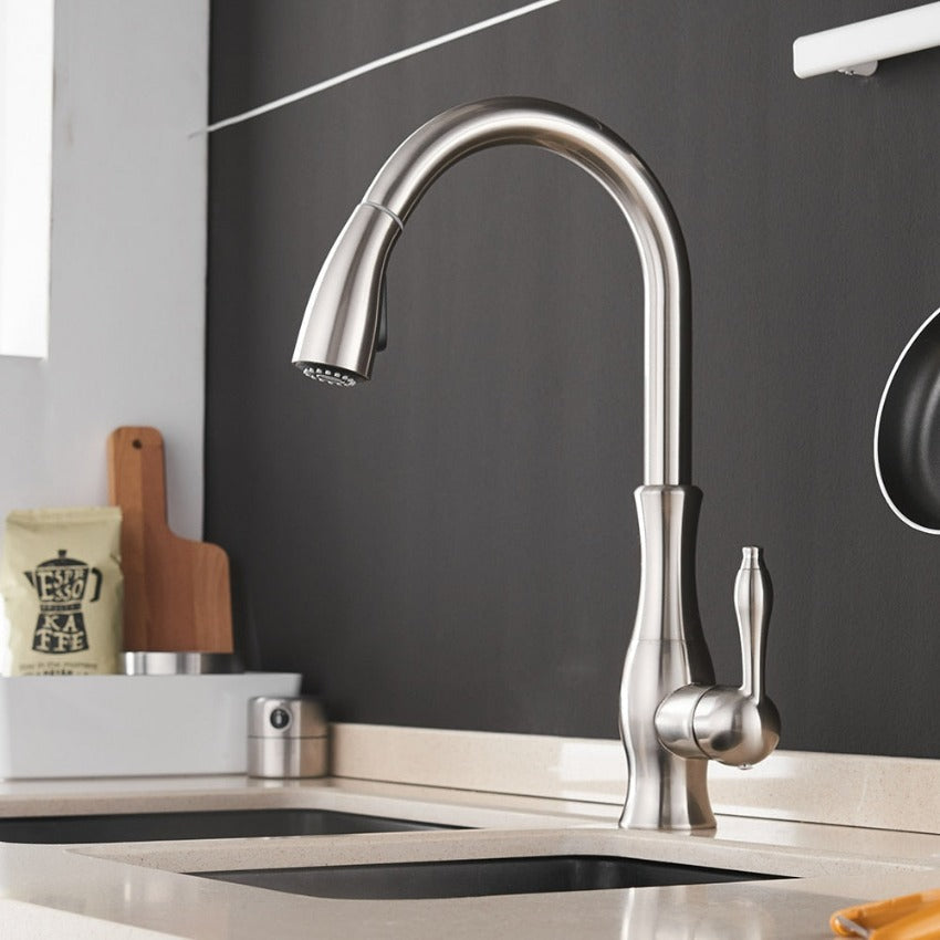 Aquastra - Robinet de cuisine bec flexible extractible
