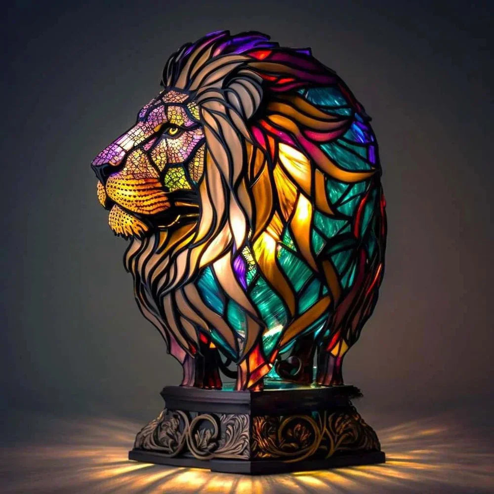 Elaris – Lampada da tavolo in vetro con design animale