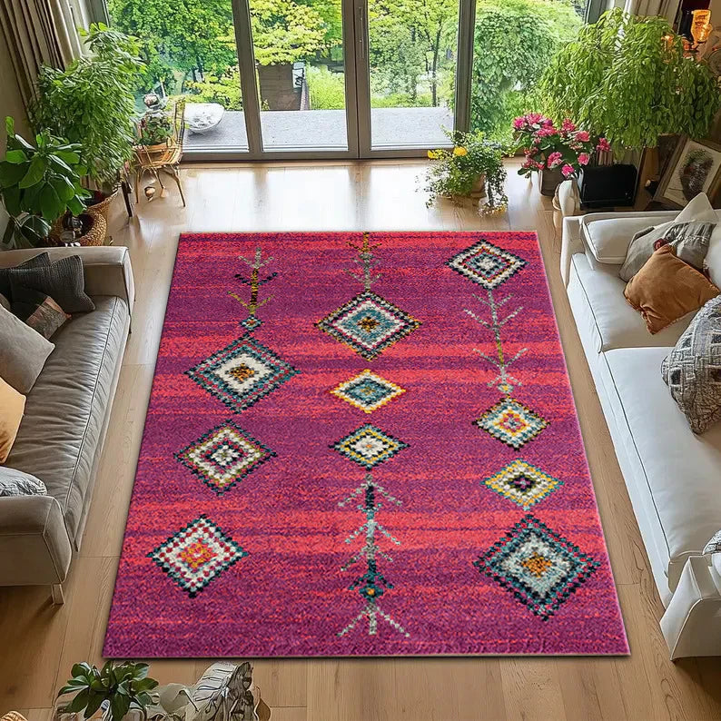 Lucea - Tappeto Lavabile Antiscivolo Stile Kilim