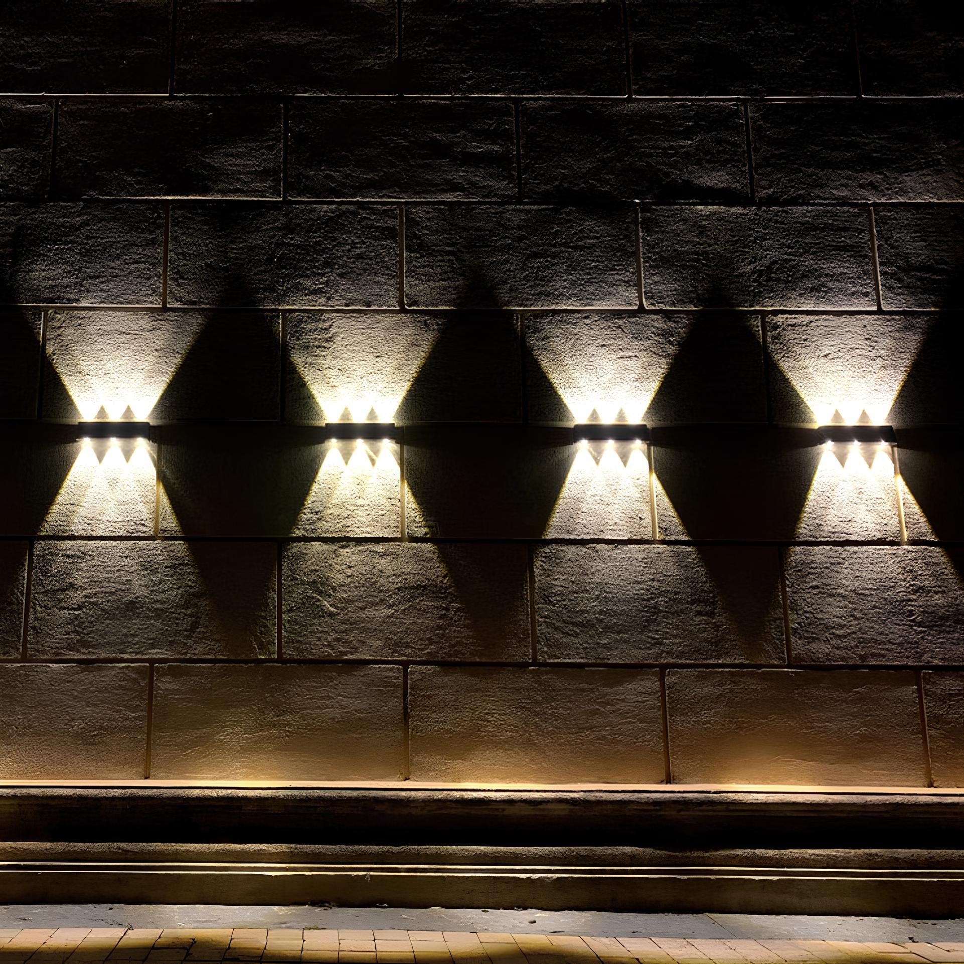 Aurivex - Lampada da parete solare LED bianco caldo per esterni