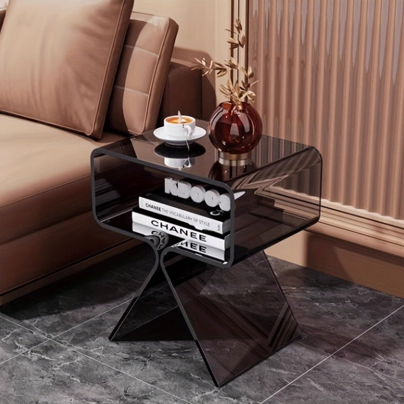Clissan - Tavolino laterale in acrilico trasparente