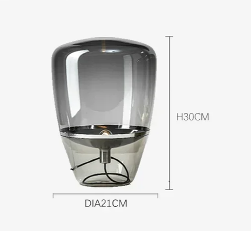 Norivelle – Lampada da tavolo scandinava in vetro con LED