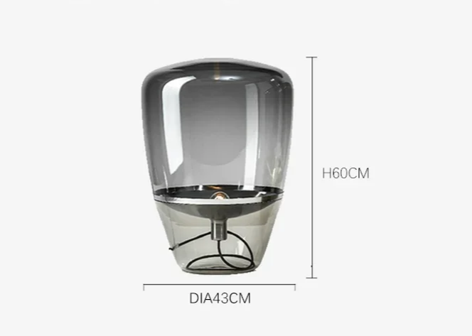 Norivelle – Lampada da tavolo scandinava in vetro con LED