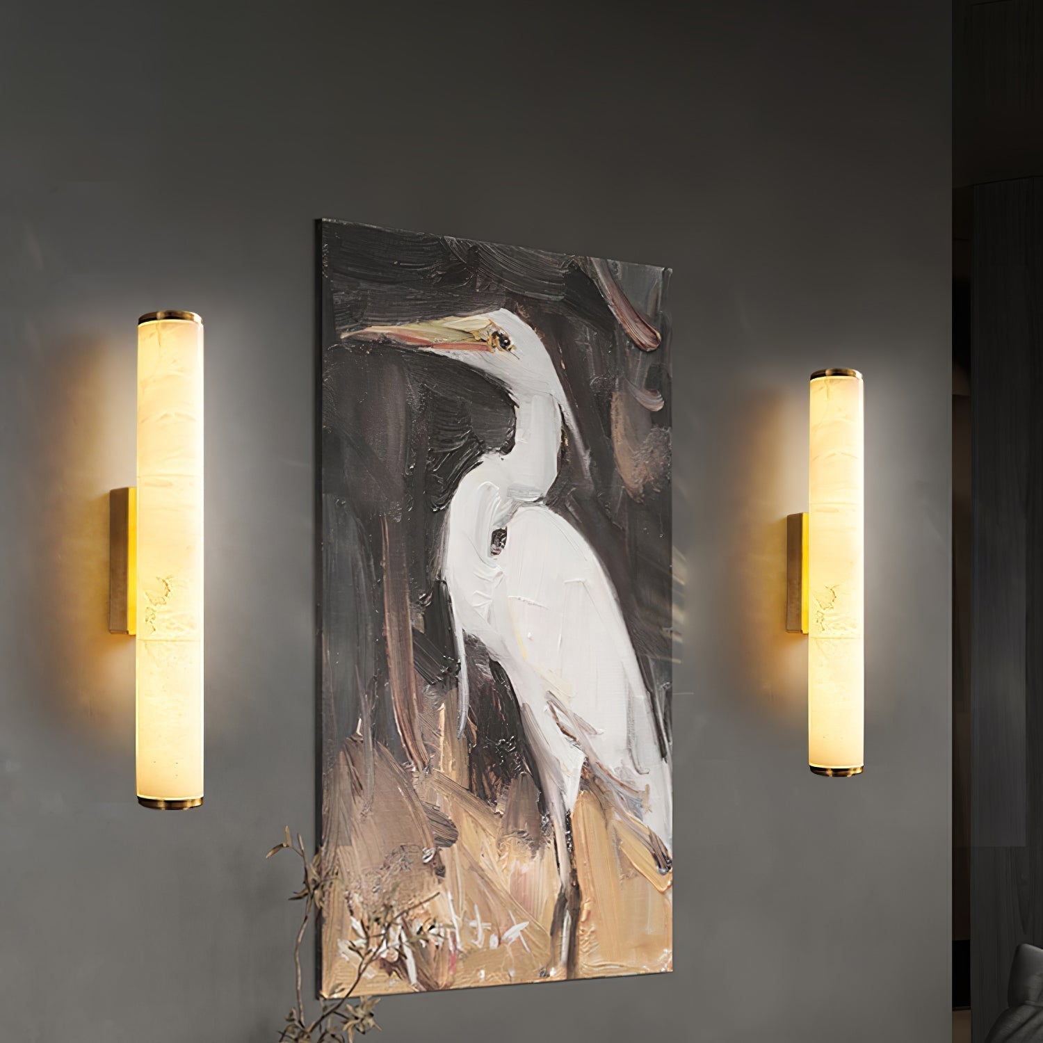 Modern Minimalist Marble Wall Sconce LED Copper - Image 7