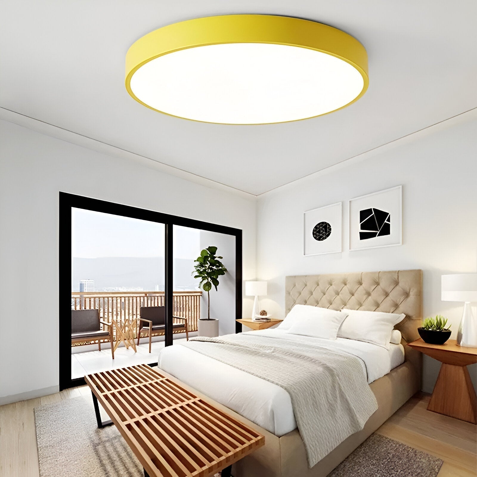 Denrad – Lampada da soffitto LED moderna con paralume in acrilico