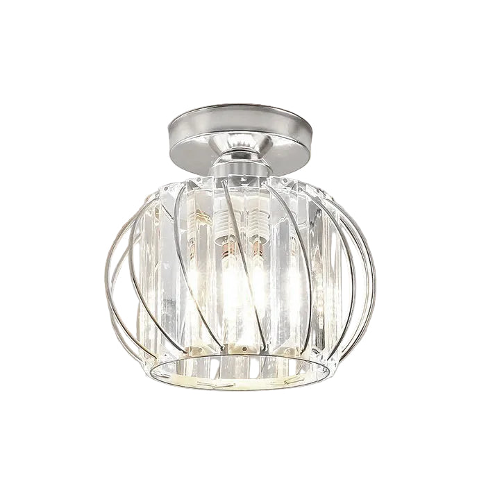Lovora - Plafonnier encastré avec verre cage et cadre en métal