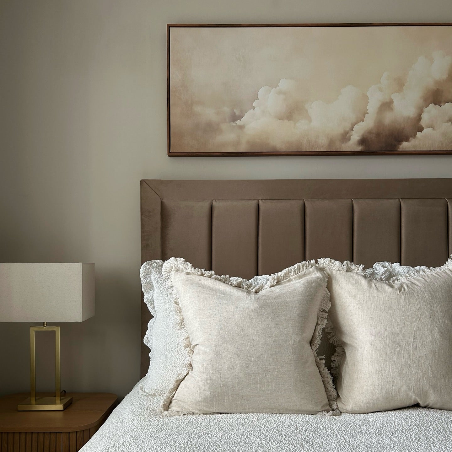 Elowen – Housses de coussin en coton et lin à volants