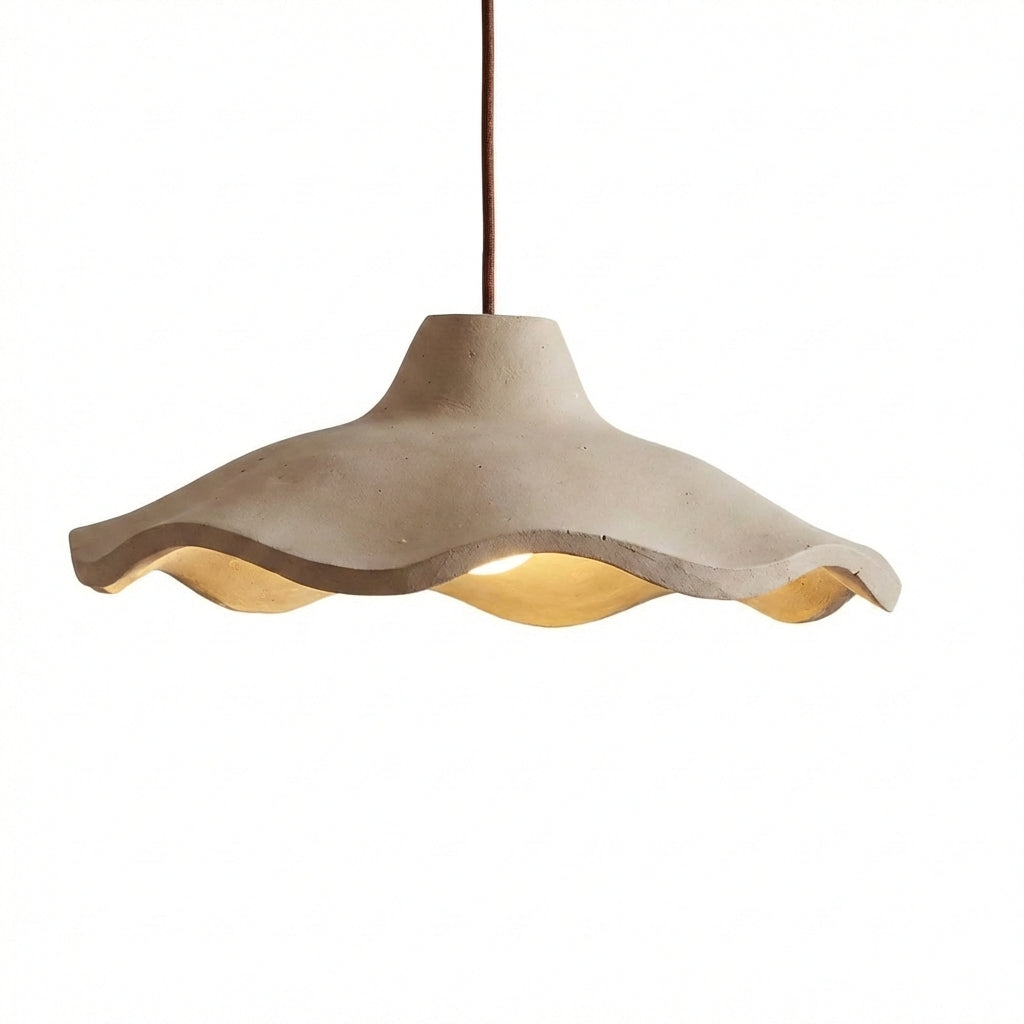 Aurelnn - Lampada a sospensione vintage in cemento a forma di fiore