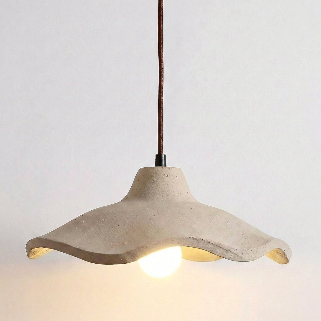 Aurelnn - Lampada a sospensione vintage in cemento a forma di fiore