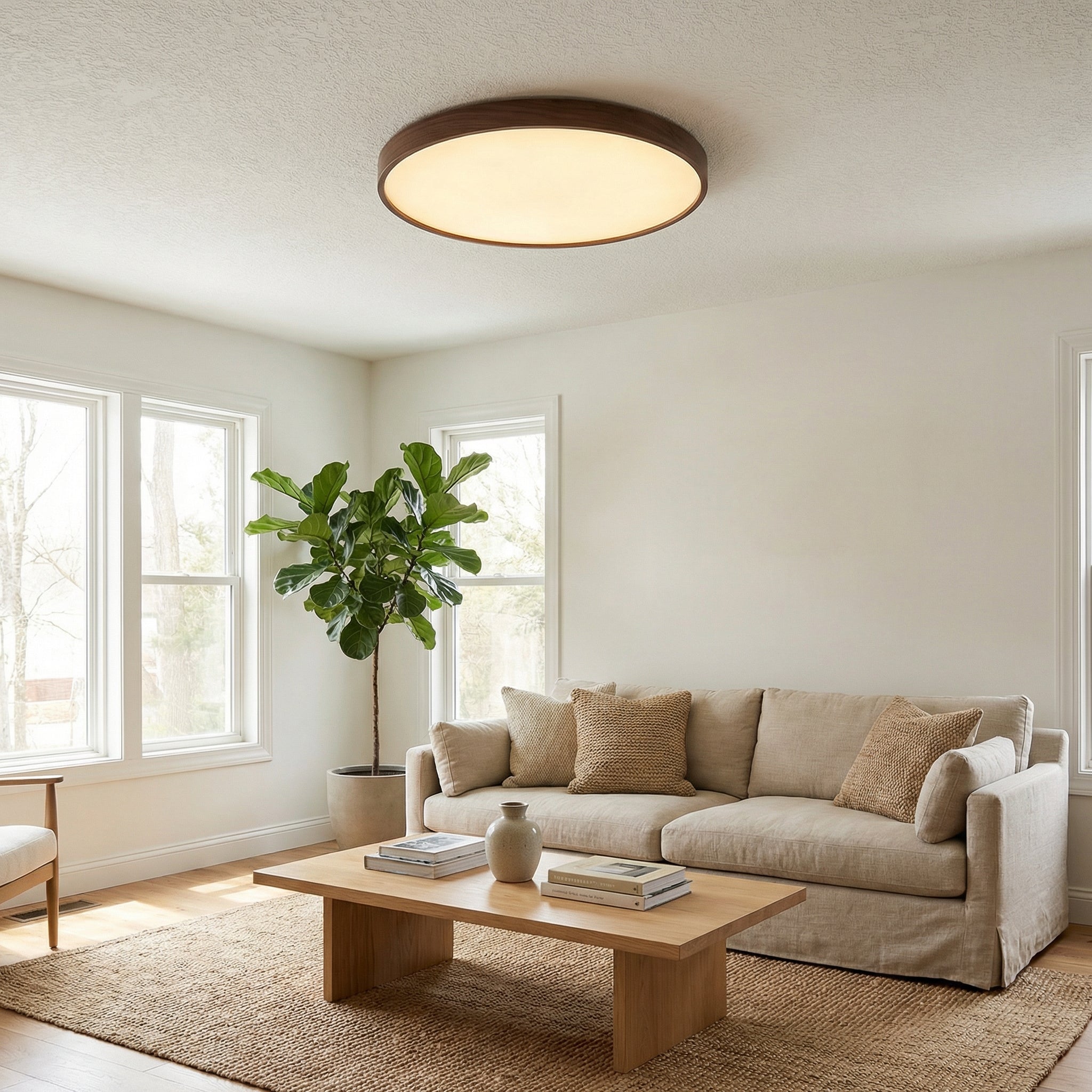 Niore - Lampada da soffitto LED rotonda da 40 cm  