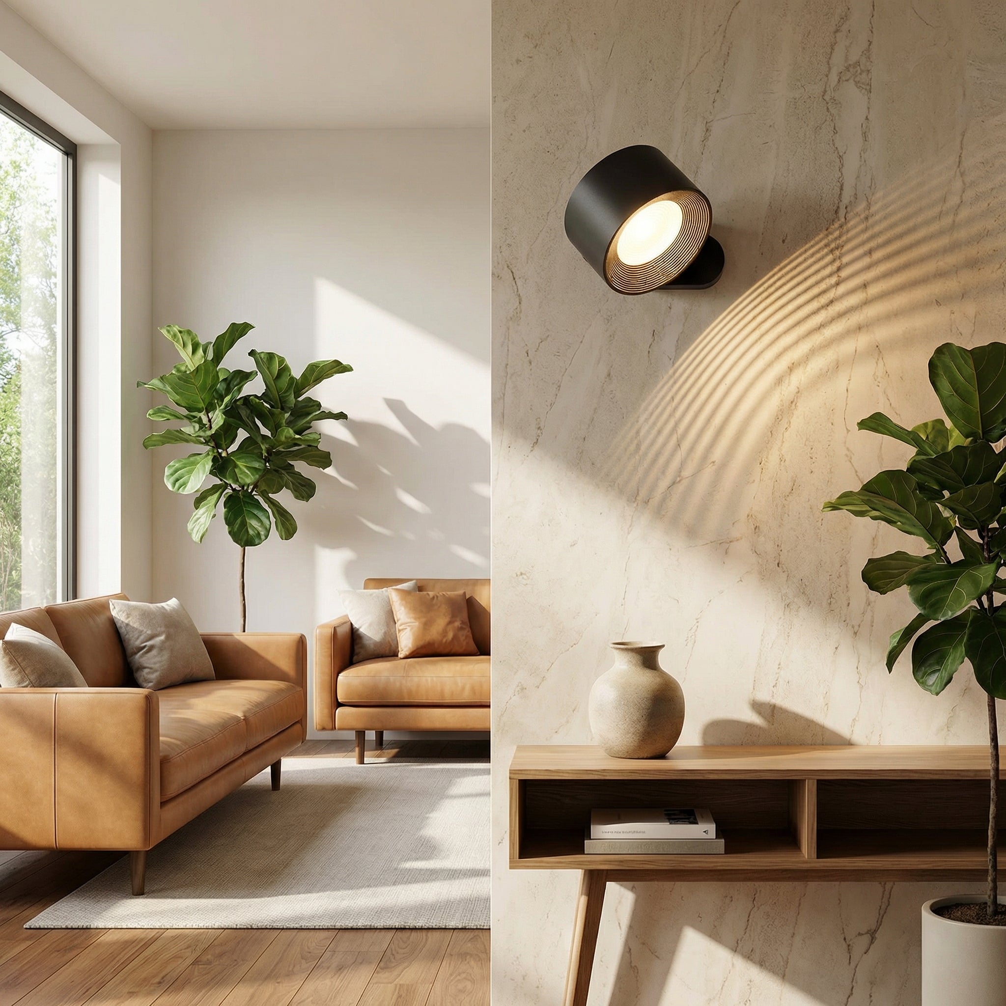 Neliora - Lampe murale LED magnétique rotative à 360°