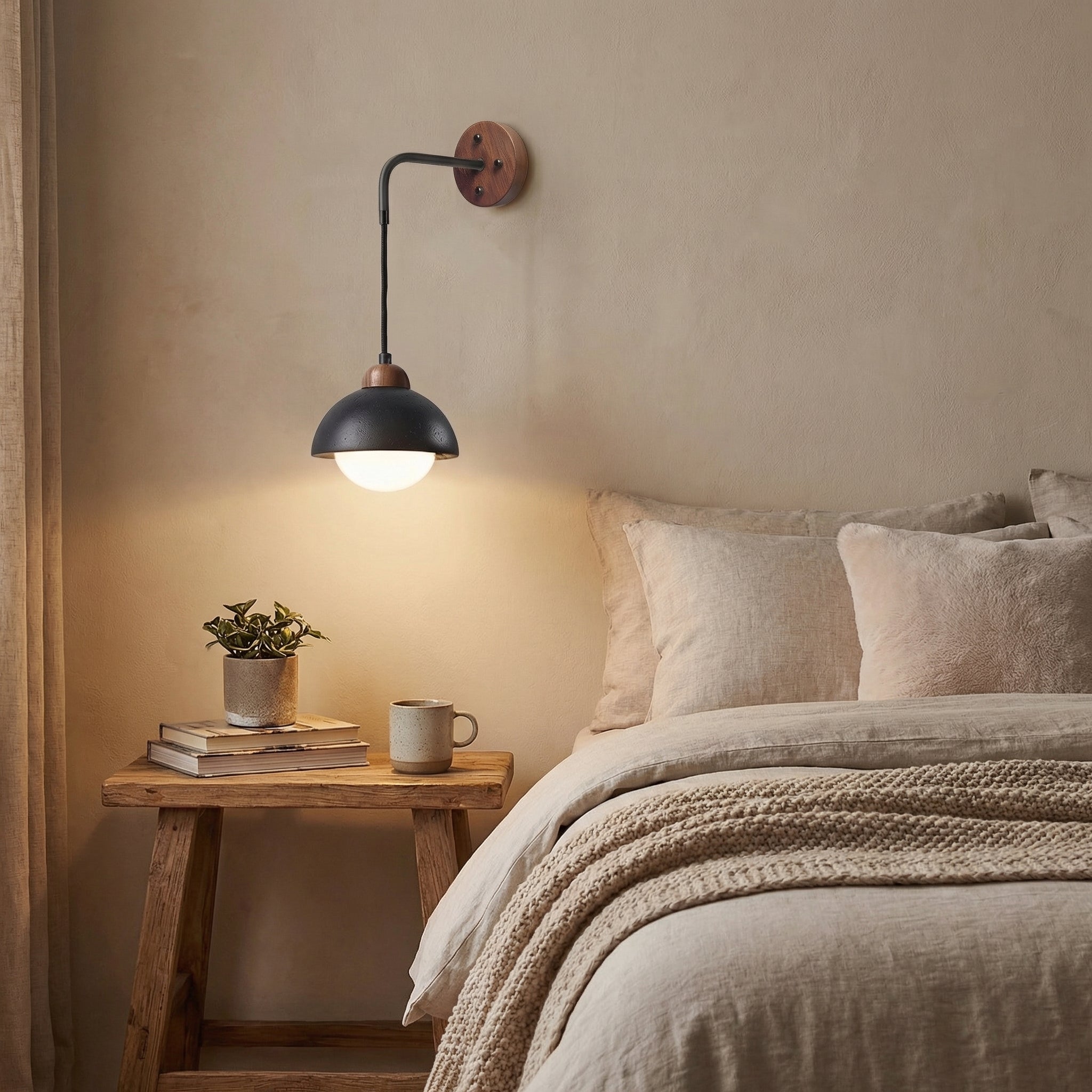 Travionyx – Lampada da parete sospesa in travertino nero  