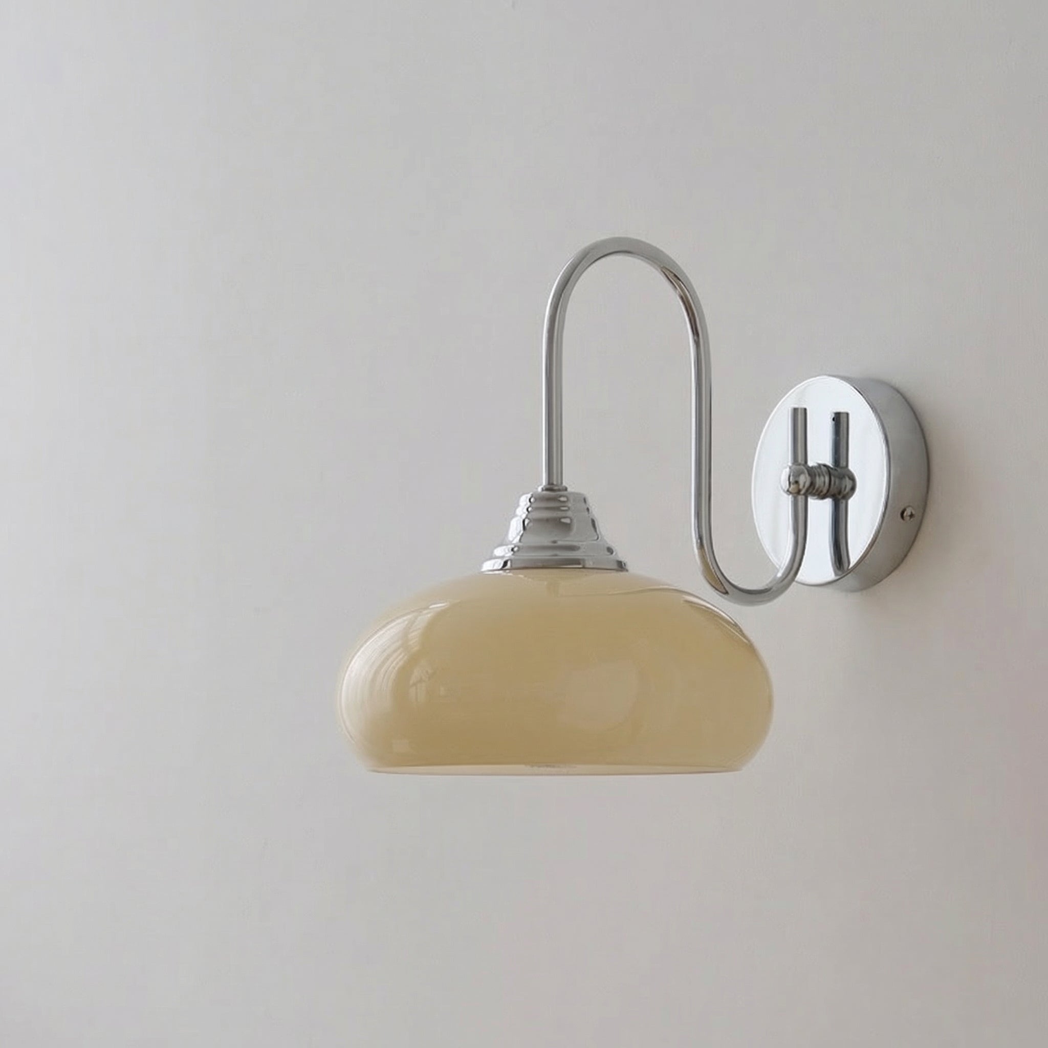 Veorin - Bauhaus Glass Wall Lamp Cream Finish