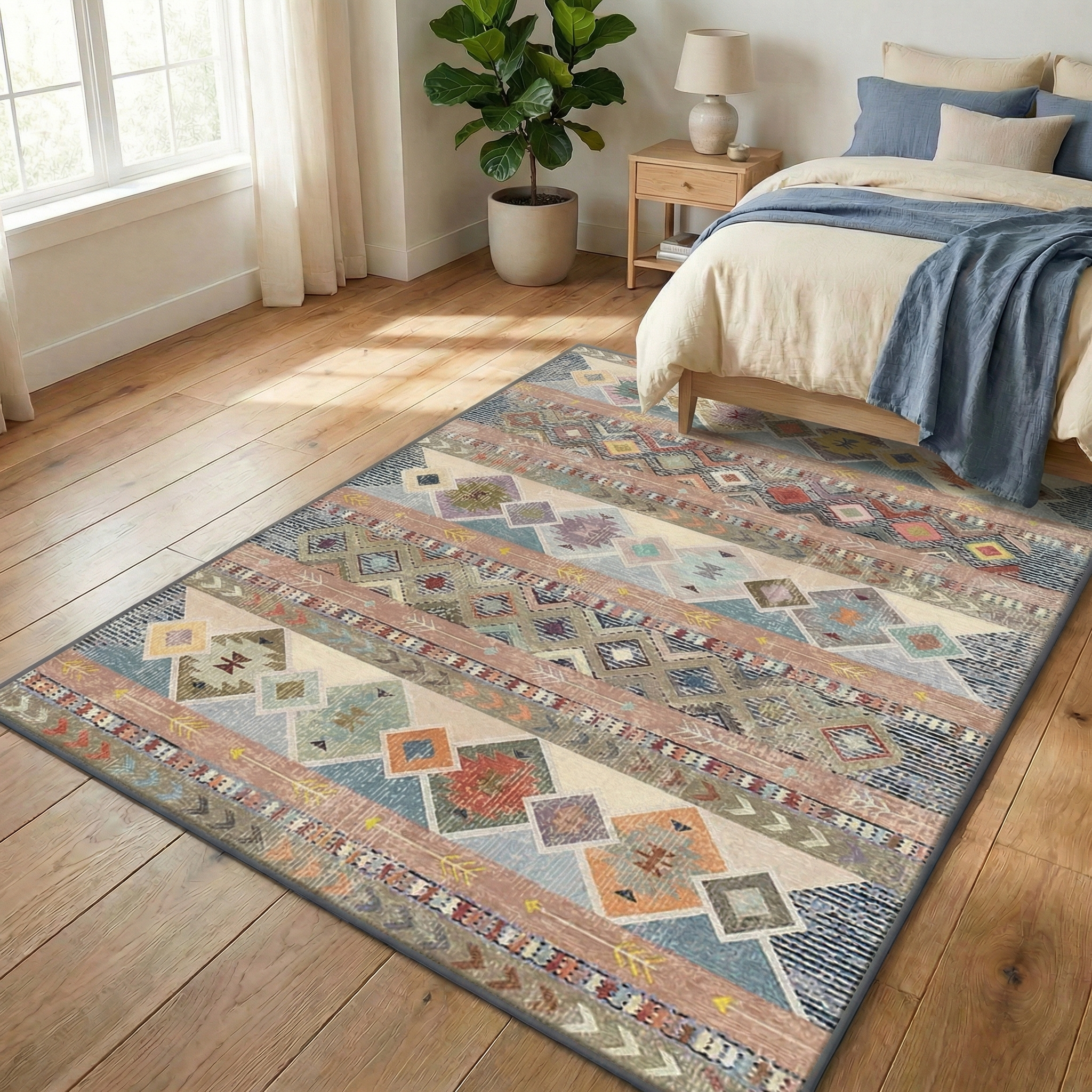 Zyphora - Tapis à motif ethnique rétro bohème