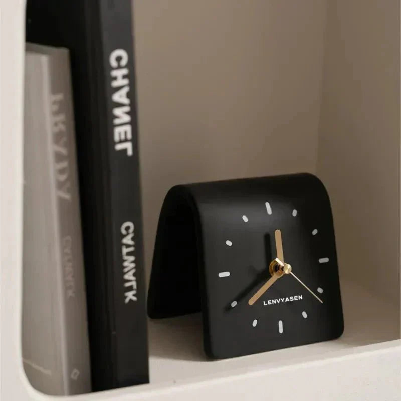 Ravieno – Horloge de bureau en céramique quartz silencieuse