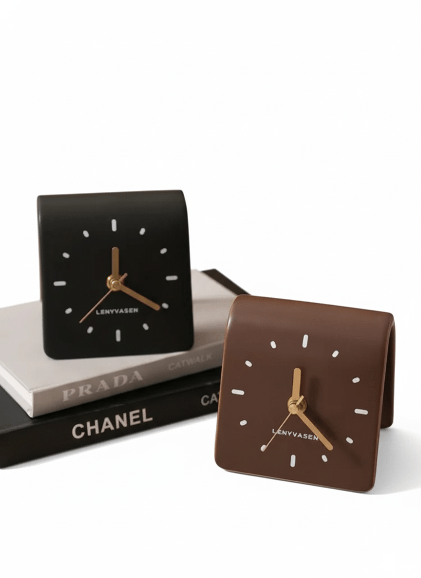 Ravieno – Horloge de bureau en céramique quartz silencieuse