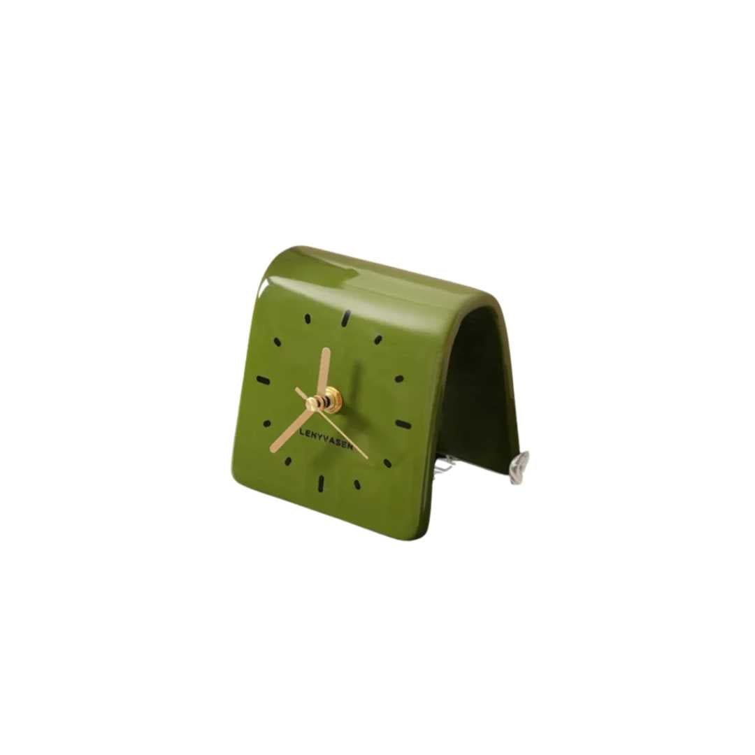 Ravieno – Horloge de bureau en céramique quartz silencieuse