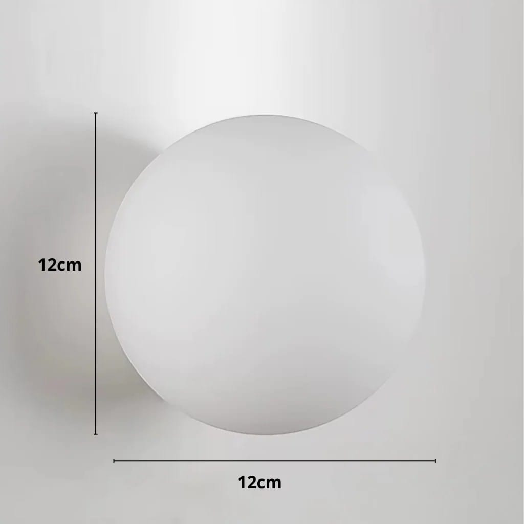 Wurelios – Japandi White Glass Wall Sconce