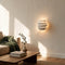Sculptural Iron Wall Sconce with Layered Petal Shade
