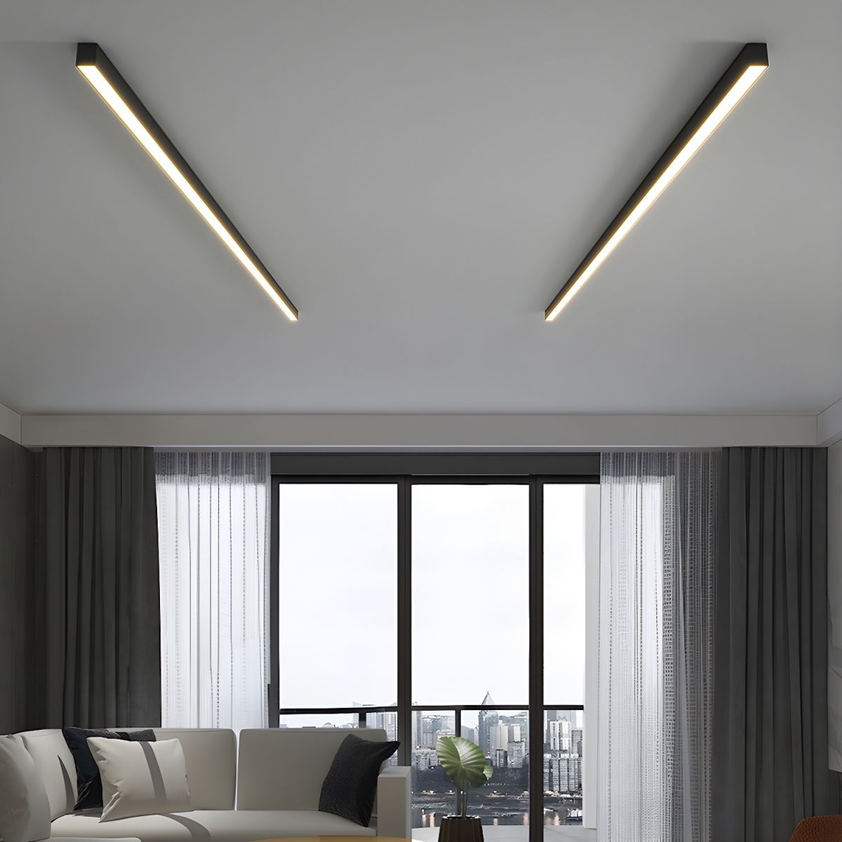 Virelyon - Lampada da soffitto lineare a LED